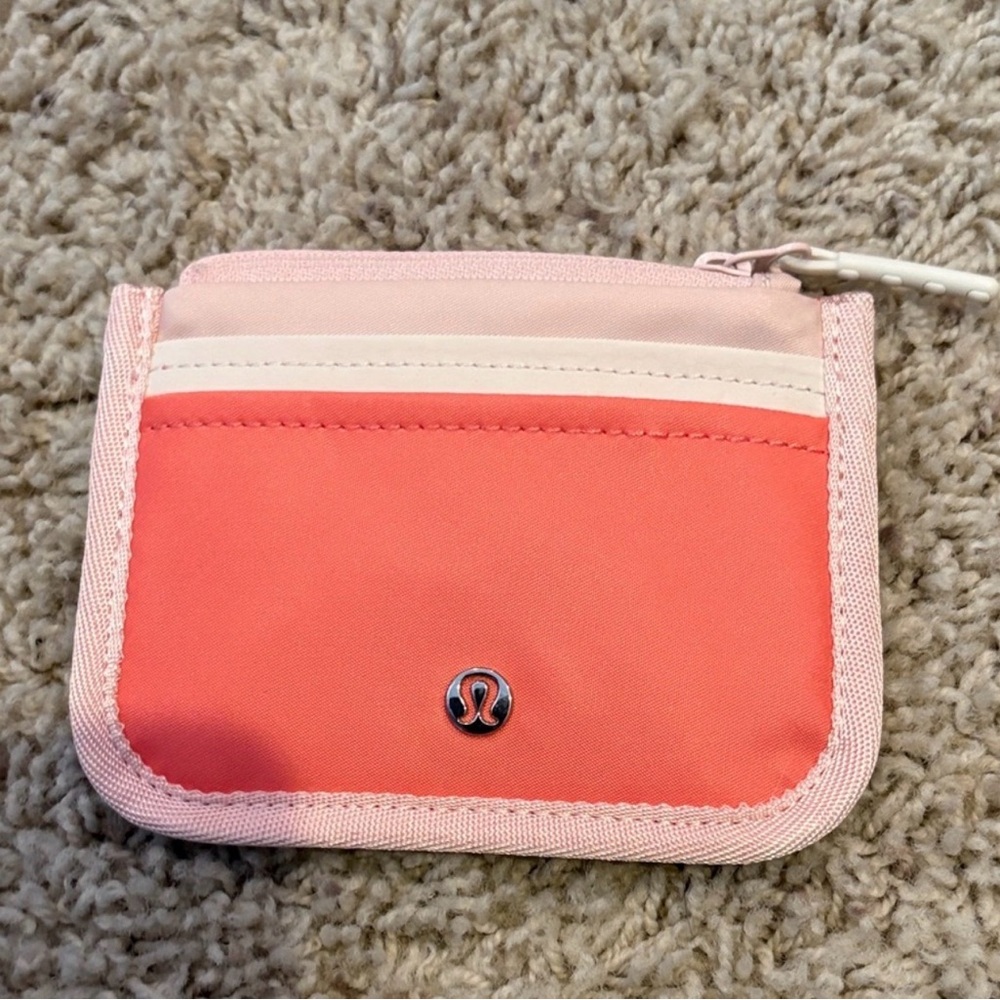 Lululemon Pink and Coral Card Pouch